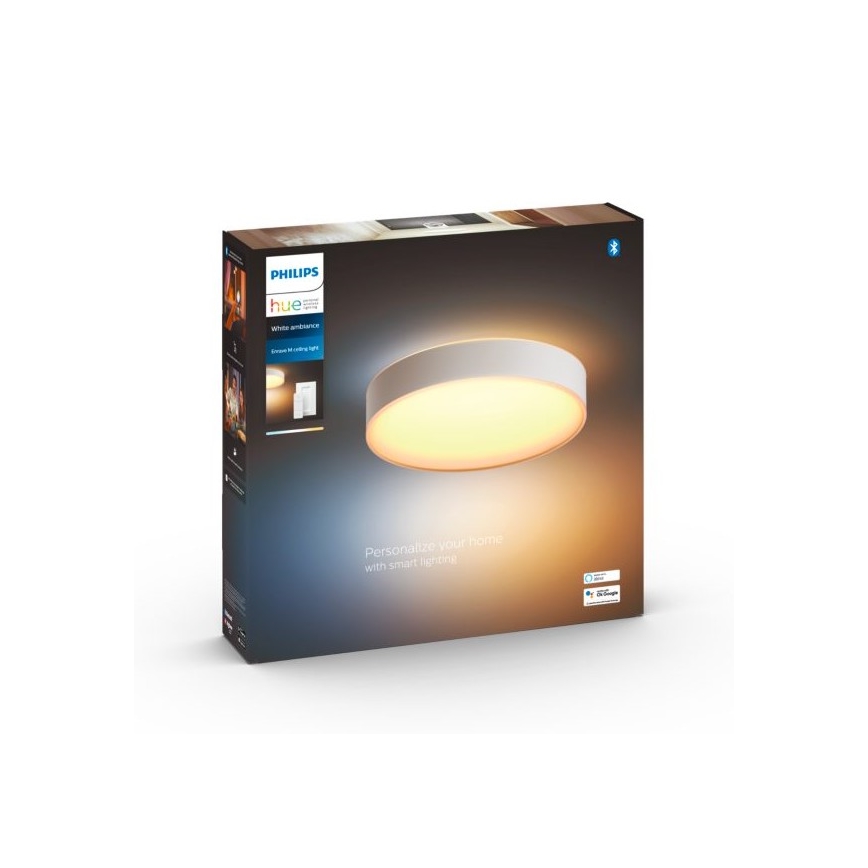 Philips - Lámpara de techo LED regulable Hue LED/19,2W/230V 2200-6500K Ø 381 mm blanca + mando a distancia