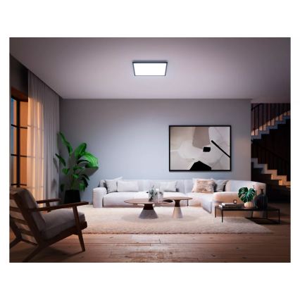 Philips - Luminaria de techo regulable LED Hue AURELLE LED/39W/230V 2200-6500K 60x60 cm negra