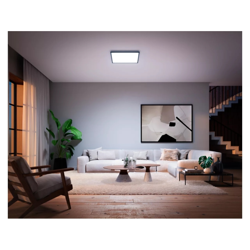 Philips - Luminaria de techo regulable LED Hue AURELLE LED/39W/230V 2200-6500K 60x60 cm negra