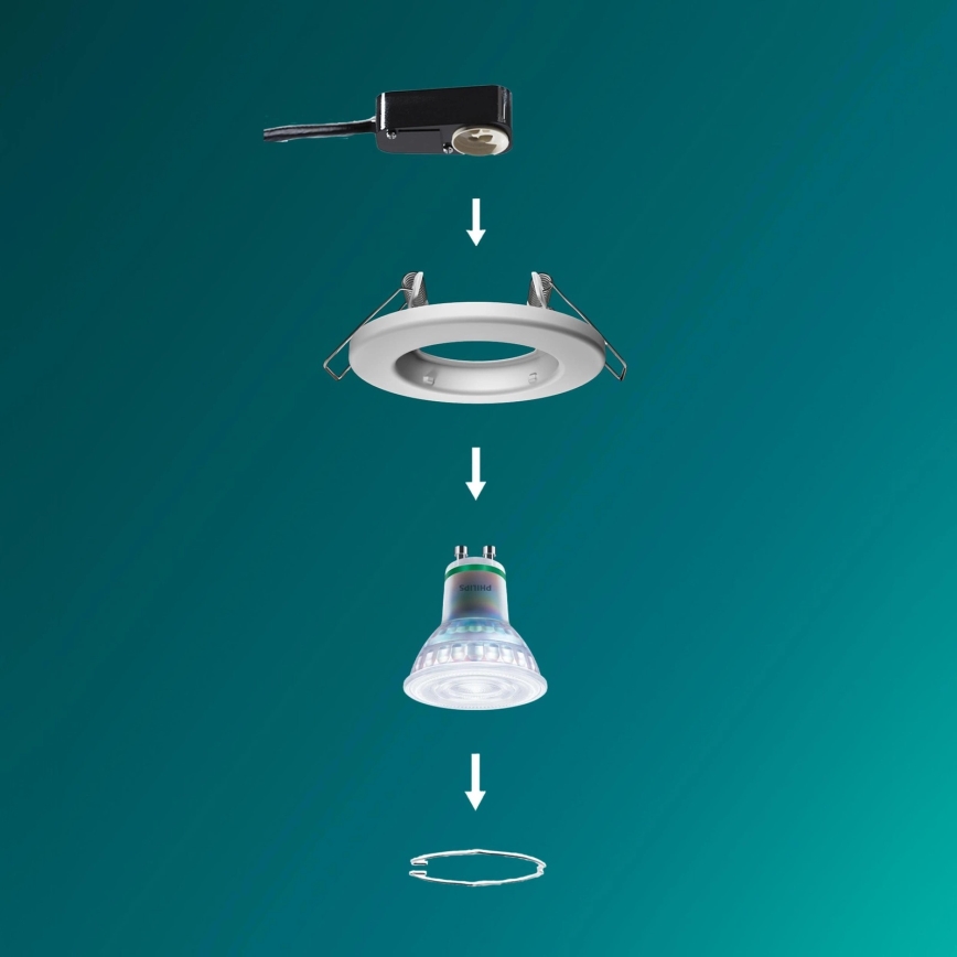 Philips - Downlight empotrable LED RGBW regulable PERIDOT 1xGU10/6W/230V blanco + mando a distancia