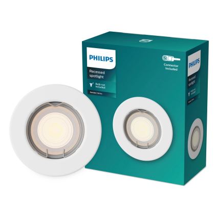 Philips - Downlight empotrable LED RGBW regulable PERIDOT 1xGU10/6W/230V blanco + mando a distancia