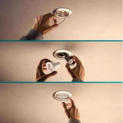 Philips - Luminaria empotrada PERIDOT 1xGU10/7W/230V blanca