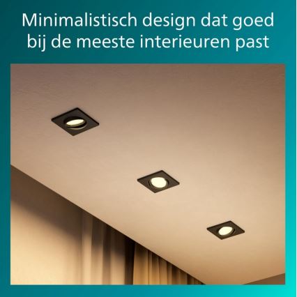 Philips - Luminaria empotrada PERIDOT 1xGU10/7W/230V negra