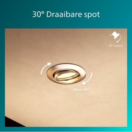 Philips - Luminaria empotrada PERIDOT 1xGU10/7W/230V plata