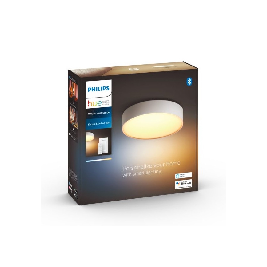 Philips - Plafón LED regulable Hue LED/9,6W/230V 2200–6500K Ø 261 mm blanco + mando a distancia
