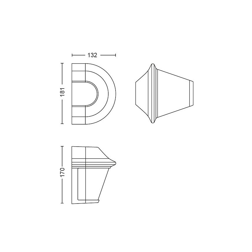 Philips Massive - Aplique para exterior 1xE27/42W/230V IP44