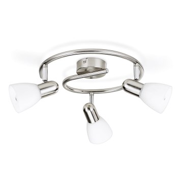 Philips Massive - Lámpara empotrable 3xE14/40W cromo mate