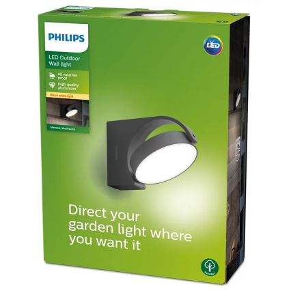 Philips - Lámpara de pared LED para exterior LED/7W/230V 2700K IP44