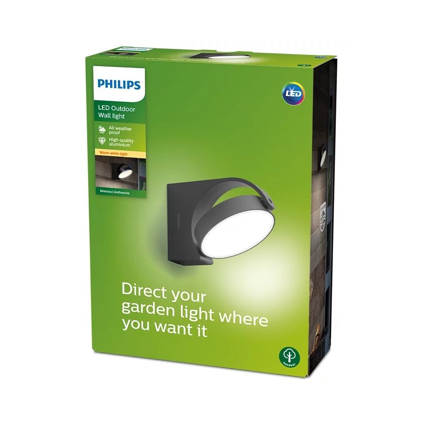 Philips - Lámpara de pared LED para exterior LED/7W/230V 2700K IP44