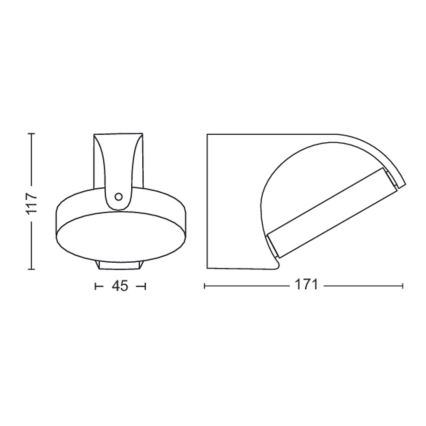 Philips - Lámpara de pared LED para exterior LED/7W/230V 4000K IP44