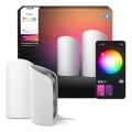 Philips - Pack de 2 focos de proyección Hue PLAY LED RGBW regulables, 20W/230V, 2000–6500K, blanco