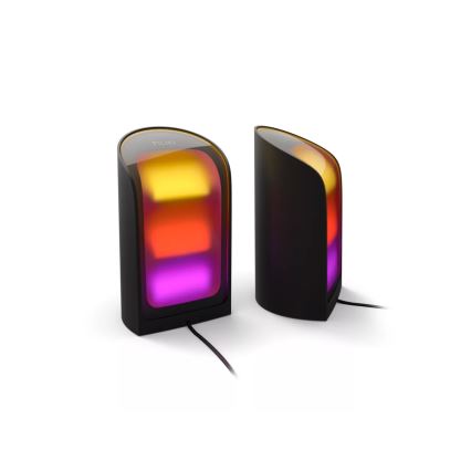 Philips - Pack de 2 focos de proyección LED RGBW regulables Hue PLAY LED/20W/230V 2000–6500K negro