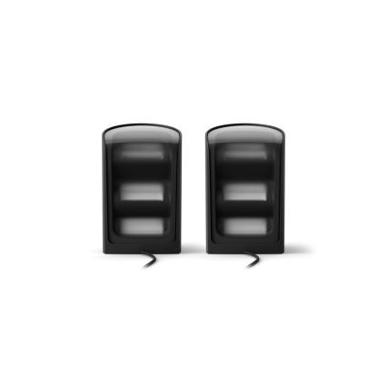 Philips - Pack de 2 focos de proyección LED RGBW regulables Hue PLAY LED/20W/230V 2000–6500K negro
