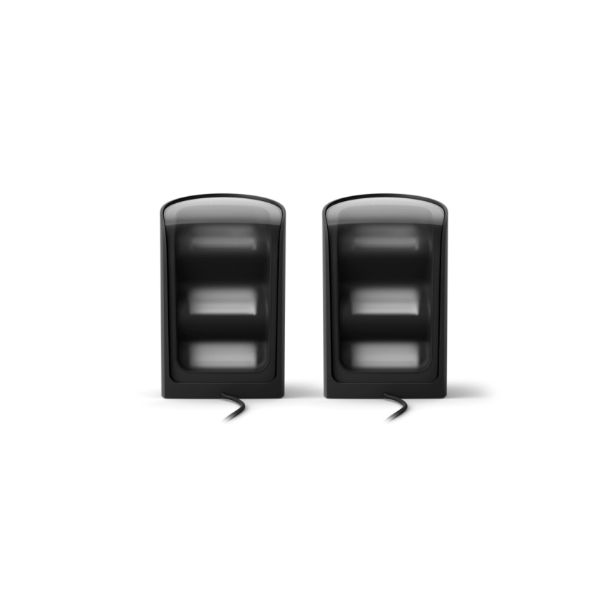 Philips - Pack de 2 focos de proyección LED RGBW regulables Hue PLAY LED/20W/230V 2000–6500K negro