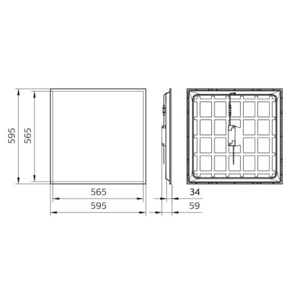 Philips - Panel LED empotrado LED/34W/230V 4000K UGR&lt;22 IP40