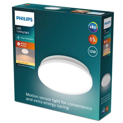 Philips - Plafón LED con sensor ACUNA LED/12W/230V 2700K