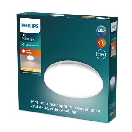 Philips - Plafón LED con sensor ACUNA LED/21W/230V 2700K