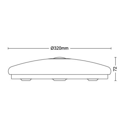 Philips - Plafón LED con sensor LED/16W/230V 2700K