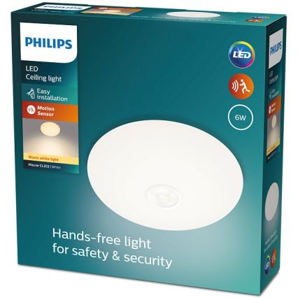 Philips - Plafón LED con sensor MAUVE LED/6W/230V