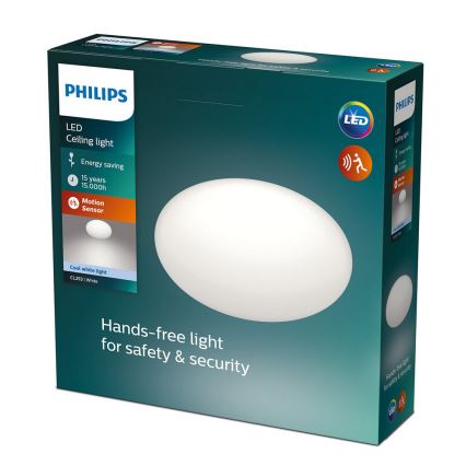 Philips - Plafón LED con sensor 1xLED/12W/230V 4000K