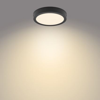Philips - Plafón LED LED/12W/230V 2700K negro