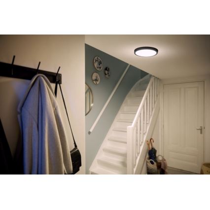 Philips - Plafón LED LED/12W/230V 2700K negro