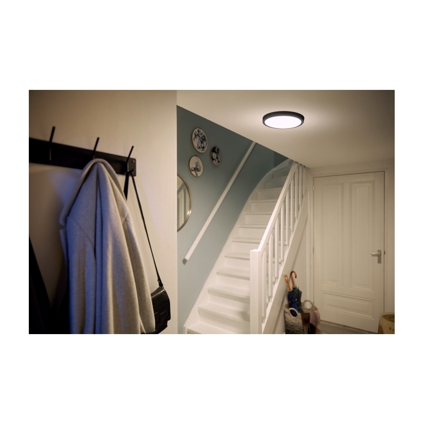 Philips - Plafón LED LED/12W/230V 2700K negro