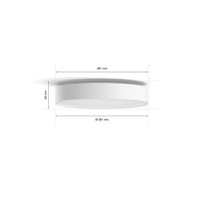Philips - Plafón LED regulable Hue LED/19,2W/230V 2200-6500K d. 381 mm blanco + mando a distancia