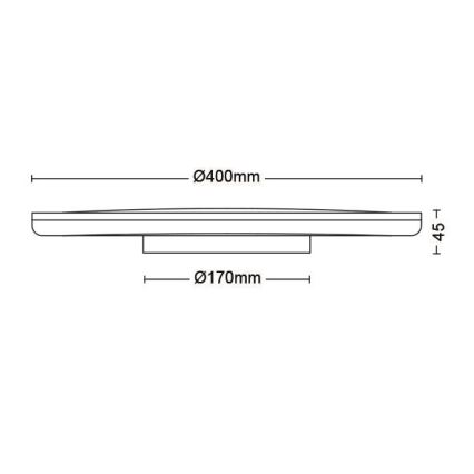 Philips - Plafón LED regulable SCENE SWITCH LED/22W/230V diá. 40 cm 2700K negro