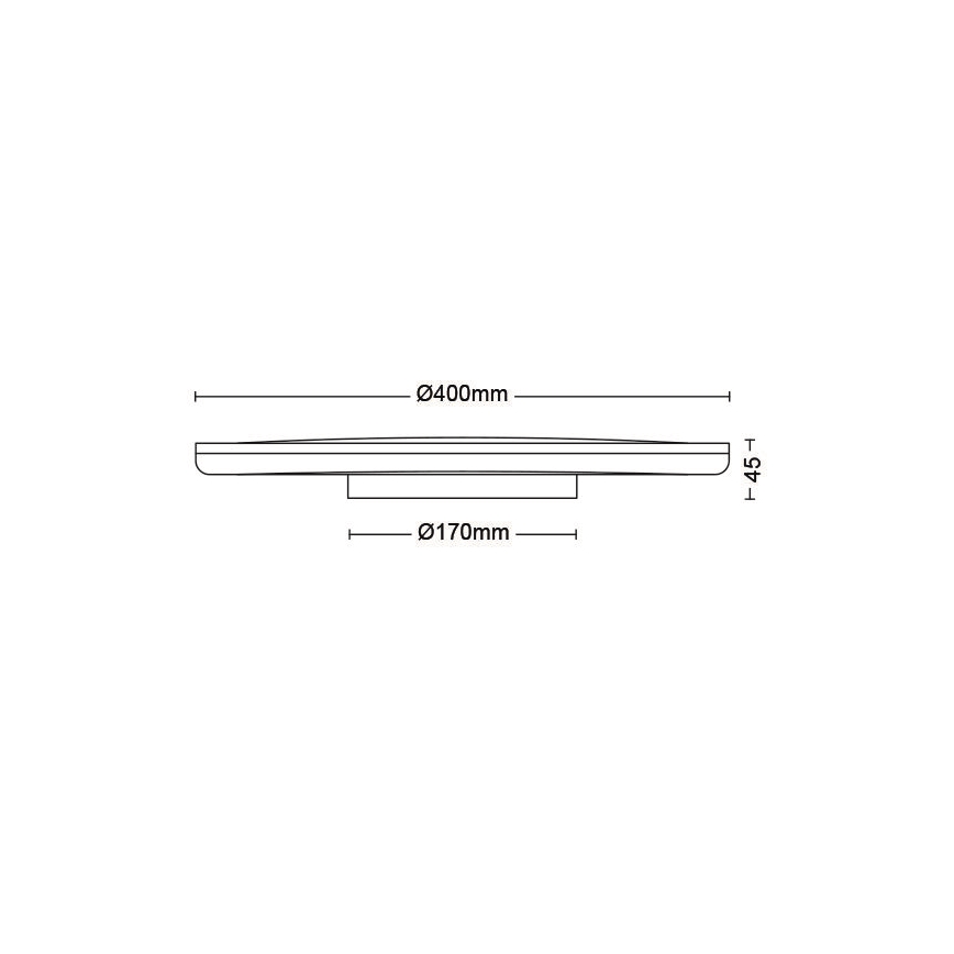 Philips - Plafón LED regulable SCENE SWITCH LED/22W/230V diá. 40 cm 2700K negro
