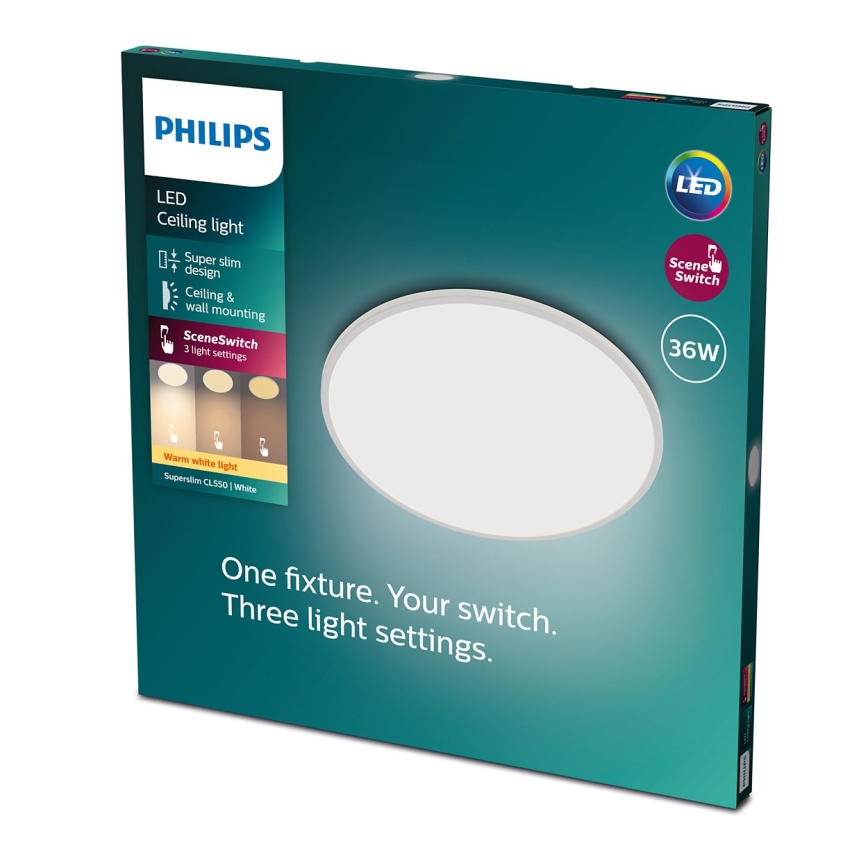 Philips - Plafón LED Regulable SCENE SWITCH LED/36W/230V