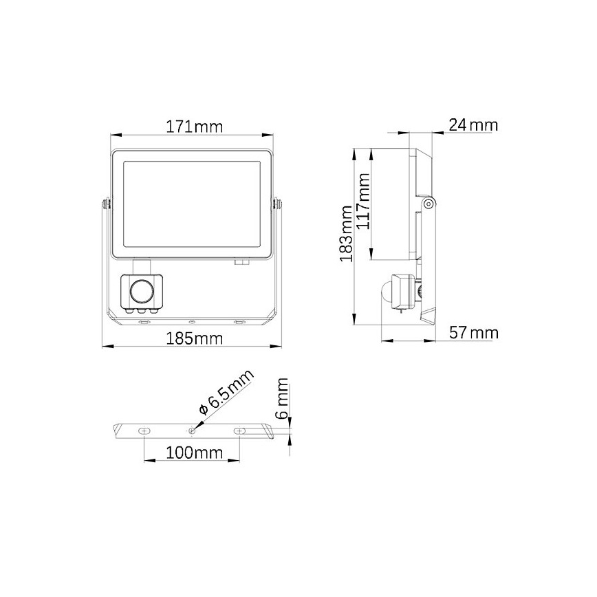 Philips - Proyector LED de exterior con sensor PROJECTLINE LED/30W/230V IP65 4000K