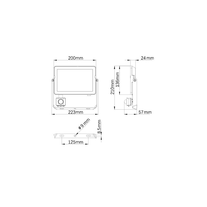 Philips - Proyector LED de exterior con sensor PROJECTLINE LED/50W/230V IP65 3000K