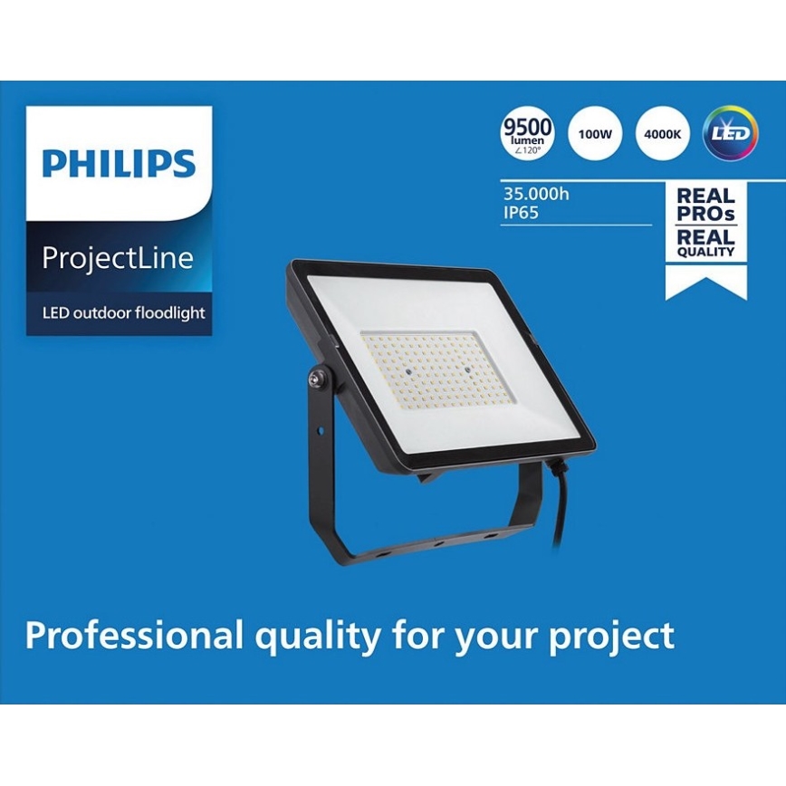 Philips - Proyector LED para exteriores PROJECTLINE LED/100W/230V IP65 4000K