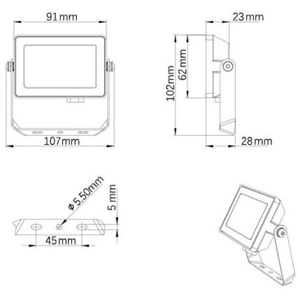 Philips - Proyector LED para exteriores PROJECTLINE LED/10W/230V IP65 4000K