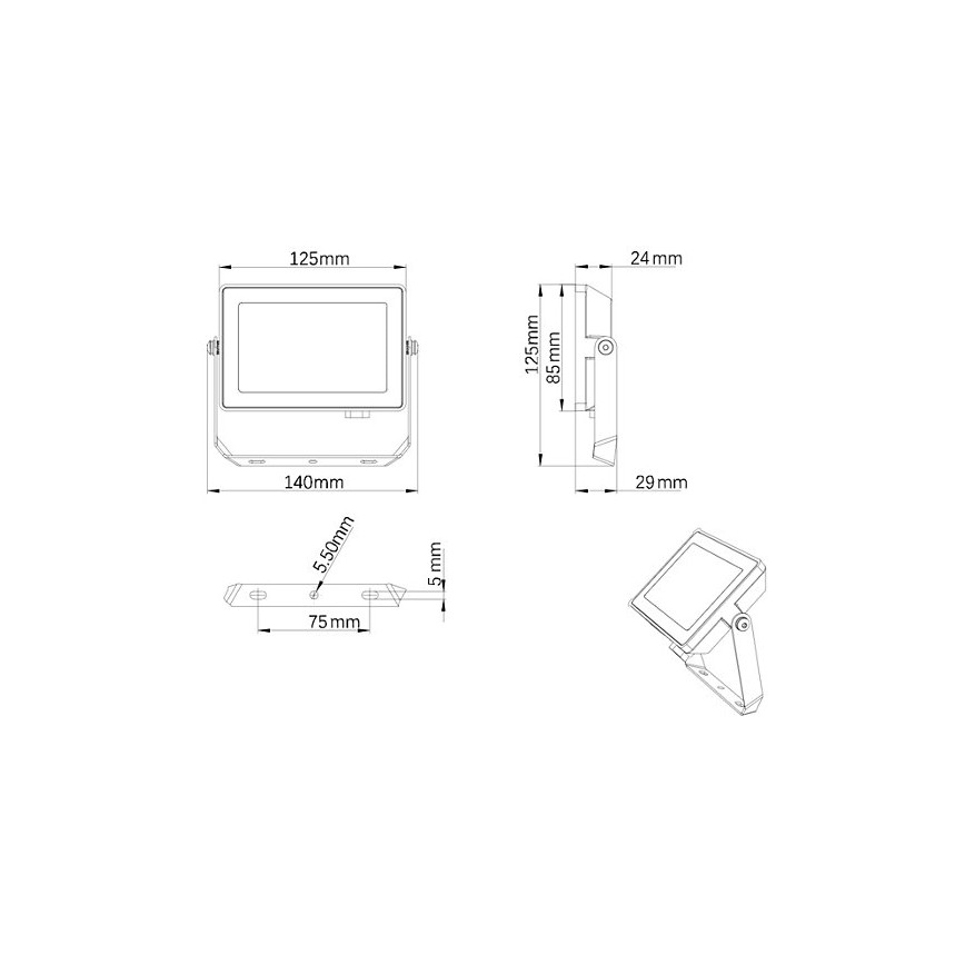 Philips - Proyector LED para exteriores PROJECTLINE LED/20W/230V IP65 3000K