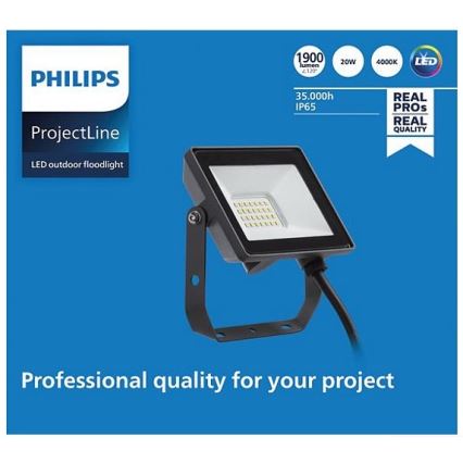 Philips - Proyector LED para exteriores PROJECTLINE LED/20W/230V IP65 4000K
