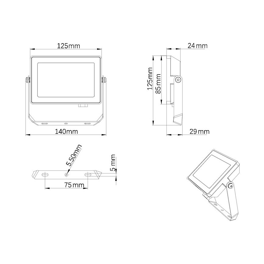 Philips - Proyector LED para exteriores PROJECTLINE LED/20W/230V IP65 4000K