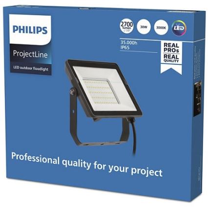 Philips - Proyector LED para exteriores PROJECTLINE LED/30W/230V IP65 3000K