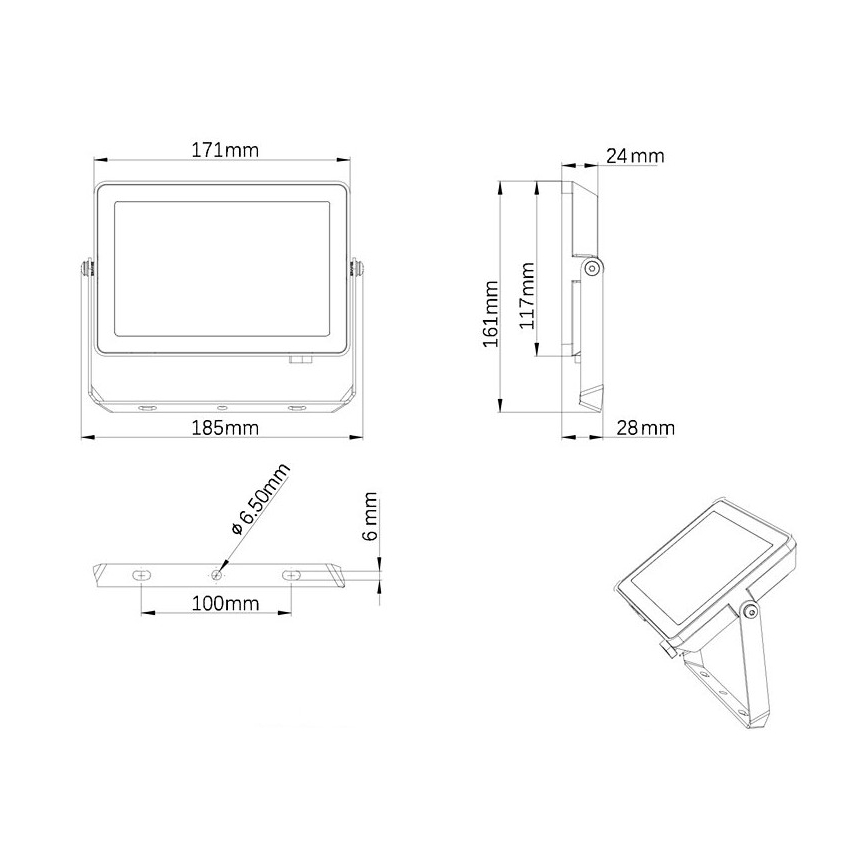 Philips - Proyector LED para exteriores PROJECTLINE LED/30W/230V IP65 3000K