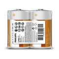 Philips R20L2F/10 - 2 unidades Pilas de cloruro de zinc D LONGLIFE 1,5V 5000mAh