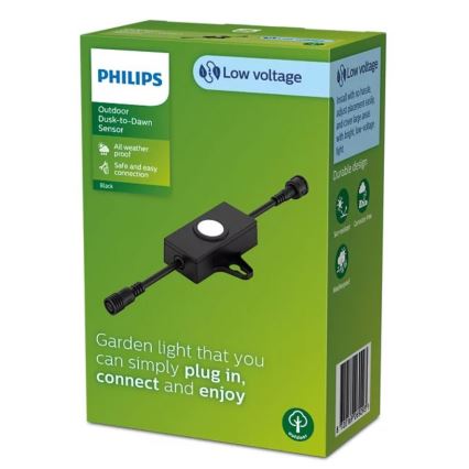 Philips - Sensor crepuscular exterior con temporizador GARDENLINK 24V IP67