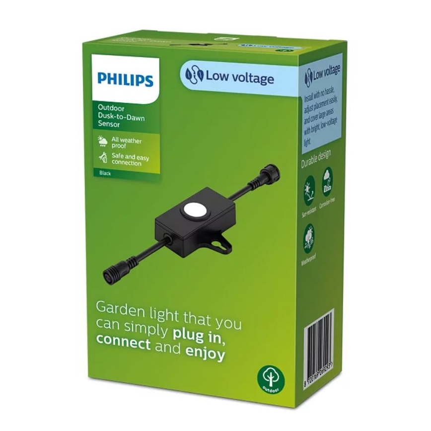 Philips - Sensor crepuscular exterior con temporizador GARDENLINK 24V IP67