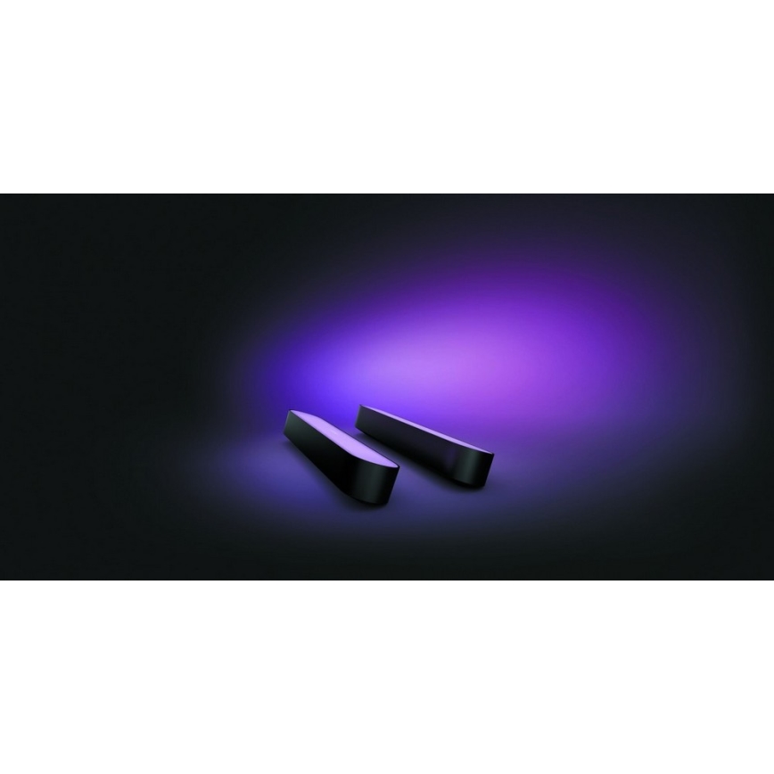 Philips - SET 2x Lámpara de mesa LED RGB regulable HUE AMBIANCE LED/6W/230V