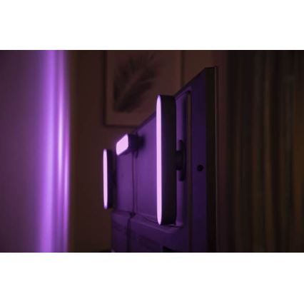 Philips - SET 2x Lámpara de mesa LED RGB regulable HUE AMBIANCE LED/6W/230V