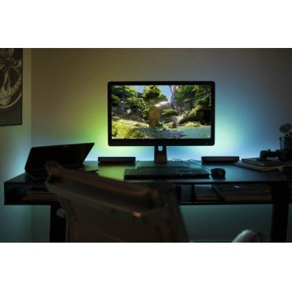 Philips - SET 2x Lámpara de mesa LED RGB regulable HUE AMBIANCE LED/6W/230V