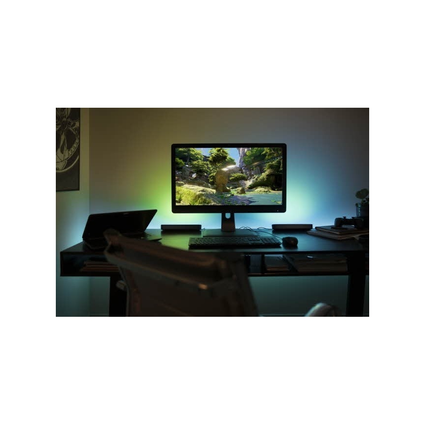 Philips - SET 2x Lámpara de mesa LED RGB regulable HUE AMBIANCE LED/6W/230V