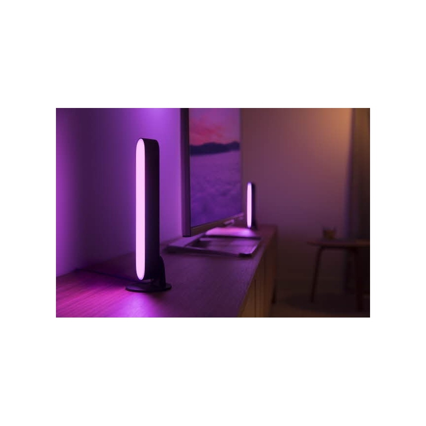 Philips - SET 2x Lámpara de mesa LED RGB regulable HUE AMBIANCE LED/6W/230V