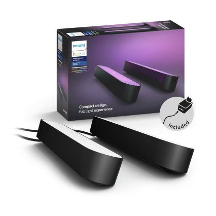 Philips - SET 2x Lámpara de mesa LED RGB regulable HUE AMBIANCE LED/6W/230V