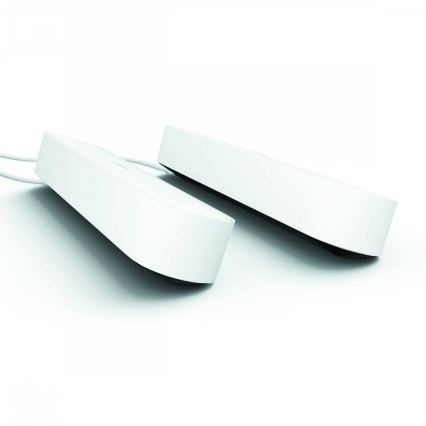 Philips - SET 2x Lámparas de mesa LED RGB regulable HUE AMBIANCE LED/6W/230V blanca